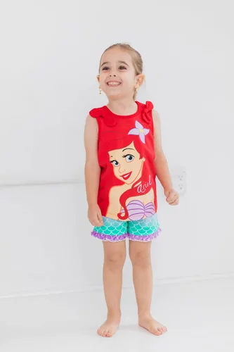 Miniatura 2 de Conjunto de camiseta de tirantes y pantalones cortos de rizo francés con dobladillo de delfín de Disney Junior para bebés hasta niños grandes