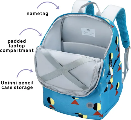 Miniatura 6 de UNINNI Mochila de poliéster resistente al agua de gran capacidad, ligera, cómoda, diseños coloridos, Golf (verde azulado)