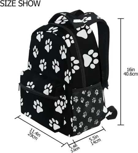 Miniatura 8 de Mochila con estampado de patas de perro, animal y cachorro, mochila escolar para adultos, casual, bolsa universitaria, bolsa de viaje con Color4