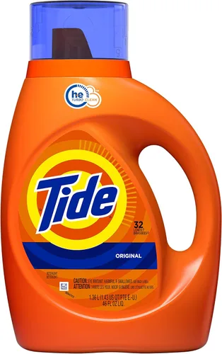 Miniatura 27 de Tide Detergente líquido para ropa, original, 100 cargas, 146 onzas líquidas, compatible con alta eficiencia