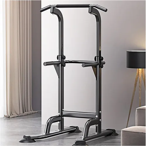 Estación de dominadas, torre de fitness multifunción Equipo de entrenamiento de fuerza para gimnasio en casa con estación de inmersión y barra de