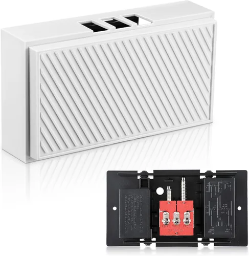 Saillong Timbre de puerta con cable, 16 V 10 VA timbre de puerta delantera y trasera para pared del hogar, compatible con timbre y transformador,