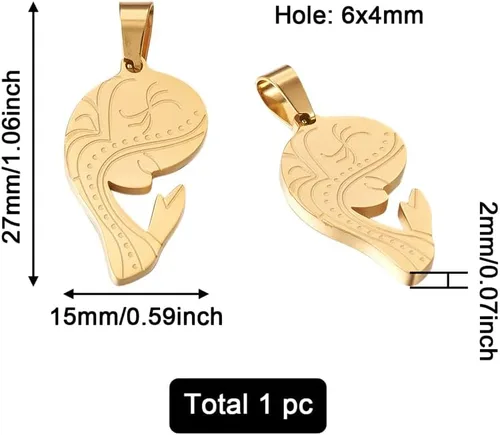 Miniatura 3 de 1 colgante de acero inoxidable 304 de Virgen María, chapado en iones dorados, dijes planos de Nuestra Señora María para hacer pulseras, collares