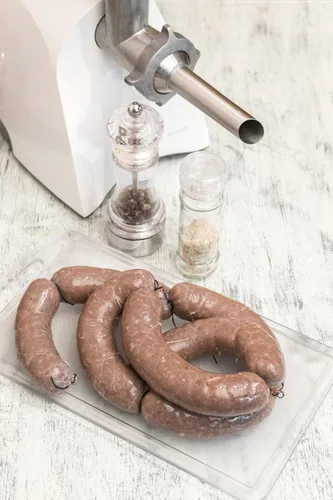 Miniatura 4 de Tubo de llenado de bolsas de carne de 2 pulgadas de acero inoxidable #32 para picadora de carne