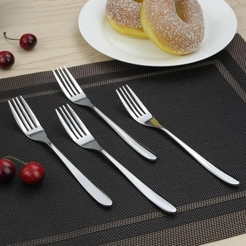 Miniatura 5 de Kekow Tenedores de postre de 12 piezas, acero inoxidable, 7 pulgadas