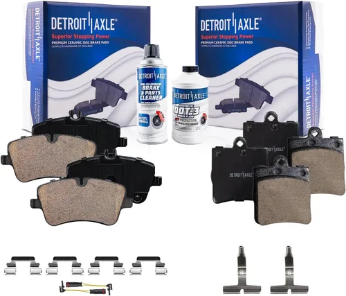 Miniatura 85 de Detroit Axle - Pastillas de freno traseras para Mercedes-Benz C230 C240 C280 C320 C350 CLK320 CLK350 CLK430 E300 E320 E420 E430 SLK350, pastillas