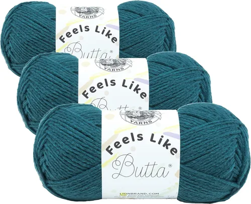 Miniatura 36 de Lion Brand Yarn - Hilo Feels Like Butta, hilo aterciopelado suave para tejer y hacer ganchillo, paquete de 1, Negro