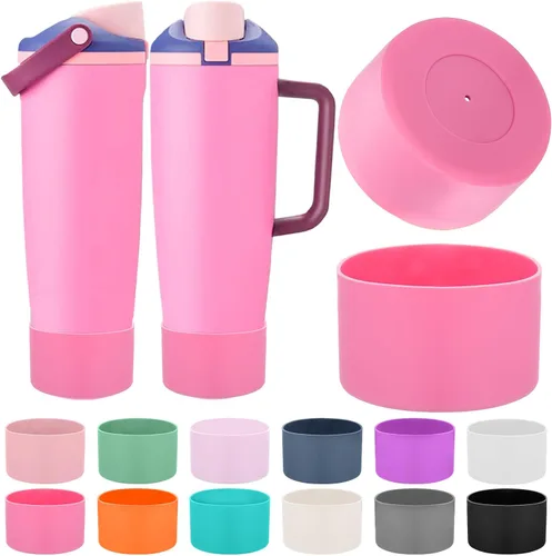 Miniatura 15 de Mity rain 2 piezas de botas protectoras de silicona para botellas y vasos FreeSip Sway de Owala de 30 oz y 40 oz - Accesorios para owala, mejora