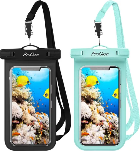 Miniatura 10 de ProCase Paquete de 2 fundas impermeables para teléfono, bolsa seca universal subacuática de 7 pulgadas para iPhone 17 Air 16 15 14 13 Pro Plus Max
