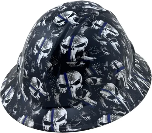 Miniatura 20 de Texas America Safety Company Casco de seguridad con visera completa, diseño patriótico hidroimpreso, con suspensión de 4 puntos y bolsa Primera