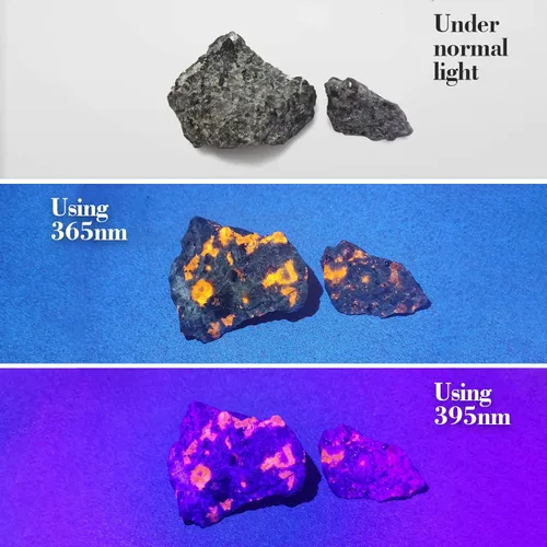 Miniatura 3 de Linterna de luz negra UV 365nm 395nm para curado de pegamento UV, rocas y minerales, detector de manchas de mascotas, buscador de escorpiones