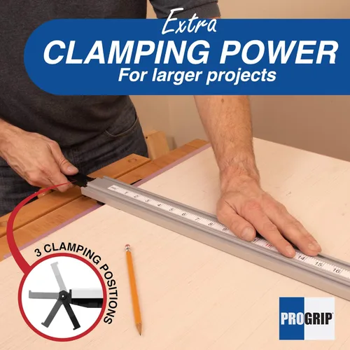 Miniatura 7 de Abrazadera de borde recto ProGrip ideal para cortar hojas grandes de madera contrachapada y ranuras Dado