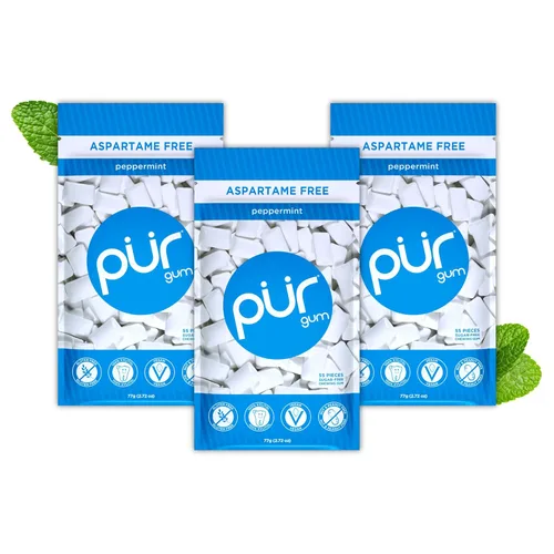 Miniatura 11 de PUR Gum Chicle sin Aspartamo 100% Xilitol Chicle con sabor natural a canela, 55 piezas (paquete de 1)