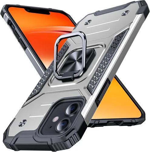 Miniatura 39 de Anqrp Funda resistente para iPhone 6/7/8/SE/SE2 con soporte de anillo mejorado y agarre, grado militar, a prueba de golpes, resistente y robusta