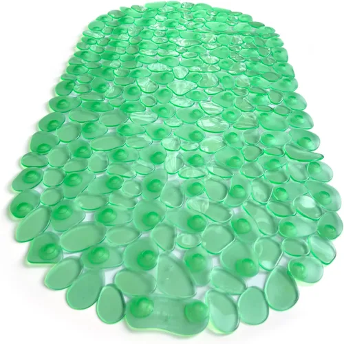 Miniatura 50 de Alfombra antideslizante para bañera y ducha "Pebbles" de 27 x 14 pulgadas, ovalada, no tóxica, segura, limpia, lavable a máquina, agarre y drenaje