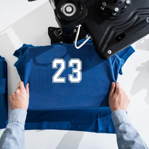 Miniatura 5 de WILLBOND 24 piezas de números para planchar, números de transferencia térmica de jersey del 0 al 9 para uniforme de equipo, camiseta de fútbol Blanco