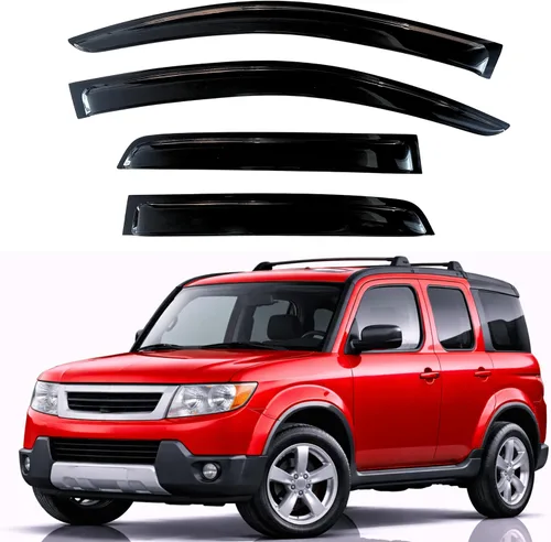 Miniatura 346 de KPY Visor de ventana compatible con Hyundai Tucson 2021-2025, 4 piezas de deflector de ventilación para ventana lateral, estilo Mugen, protector
