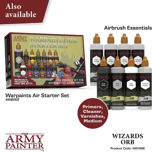 Miniatura 6 de The Army Painter Warpaint Air Wizards Orb - Pintura acrílica no tóxica a base de agua muy pigmentada para juegos de rol de mesa, juegos de mesa