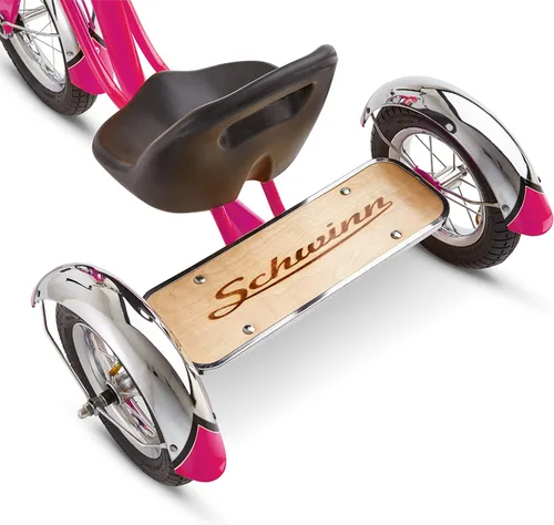 Miniatura 5 de Schwinn Bicicleta Roadster para niños pequeños, triciclo clásico para niños, marco de triciclo de acero de posición baja con campana y borlas