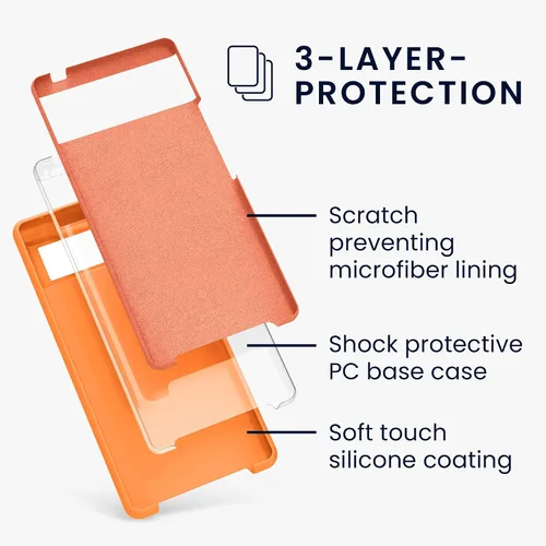 Miniatura 364 de kwmobile Funda Compatible con Google Pixel 6 Pro - Funda de teléfono de silicona TPU con acabado suave - Azul Arrecife