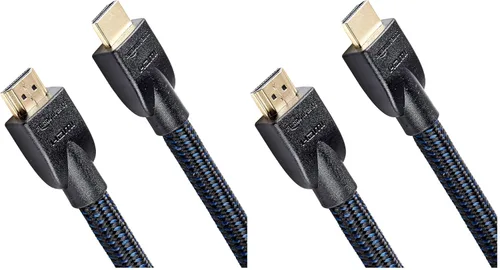 Miniatura 10 de Amazon Basics Cable HDMI de 6 pies, cable HDMI 2.0 4K (18 Gbps), trenzado de nailon, 4K @60Hz, 2160p, 48 bits, compatible con TV/PS5/Xbox/Roku, Negro