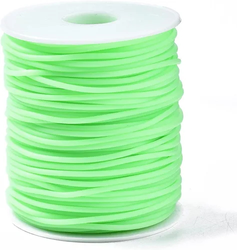 Miniatura 39 de FASHEWELRY 3 rollos de cables de goma huecos para tejer, cable de peluquero de 0.079 pulgadas (0.079 in), cables de silicona para tejer puntada