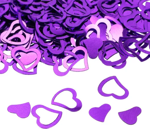 Miniatura 12 de ONLYKXY 1200 piezas de confeti en forma de corazón, decoración de mesa de boda, confeti con purpurina para fiesta de boda (amarillo brillante)