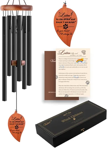 Miniatura 10 de VENBEEL Regalos conmemorativos para perros, campanillas de viento conmemorativas para mascotas de 28", regalo de condolencias por pérdida de perro