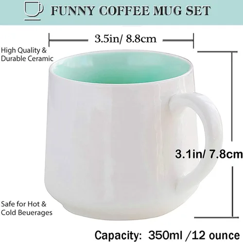 Miniatura 4 de Tazas de café de cerámica con diseño de vaca, 3 piezas, tazas de café de cerámica con manualidades, porcelana pequeña, vaca y cuchara, taza