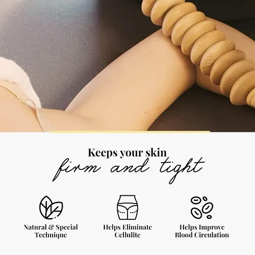 Miniatura 7 de Tuuli Accesorios - Rodillo de masaje de madera de disco, rodillo corporal multifuncional para celulitis, tensión muscular y apoyo a la salud