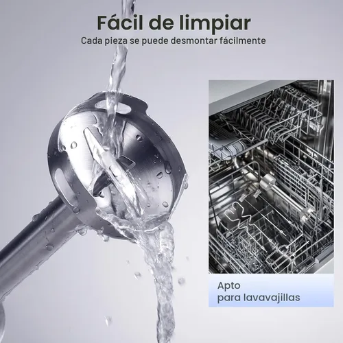 Miniatura 9 de Consciot - Batidora de mano de inmersión 4 en 1 Max 1100W, batidora de palo con eje de licuadora enteramente de acero inoxidable, control