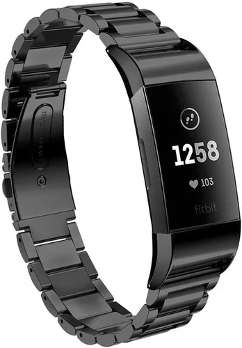 Miniatura 3 de Maxjoy Bandas de carga compatibles con Fitbit: Correa de metal Charge 4/3 SE, repuesto de correa de pulsera de acero inoxidable, tamaños