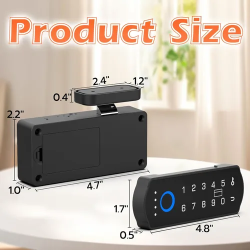 Miniatura 9 de Eseesmart Cerradura inteligente para gabinete, cerradura magnética electrónica digital RFID sin llave Bluetooth seguridad para niños, cerraduras