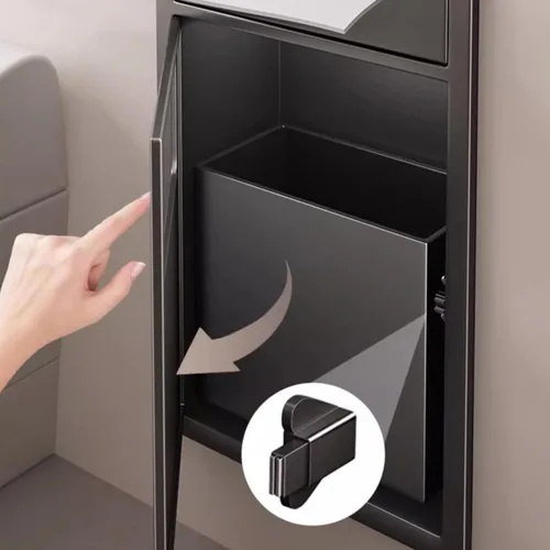 Miniatura 4 de Soporte de papel higiénico empotrado, nicho de acero inoxidable para ducha, soporte para rollo de papel higiénico en pared con almacenamiento, nicho