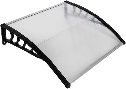 Miniatura 10 de 2 toldos para puerta de ventana de 40 x 40 pulgadas, toldo para exteriores, cubierta de policarbonato para puertas de entrada, toldo de entrada