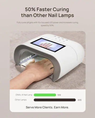 Miniatura 4 de AI UV LED Nail Lamp for Gel Nails - ONAIL Professional Smart Nail Dryer with AI Nail Detection, Pain-Free Fast Curing 109 LEDs Skin-Safe UV Light