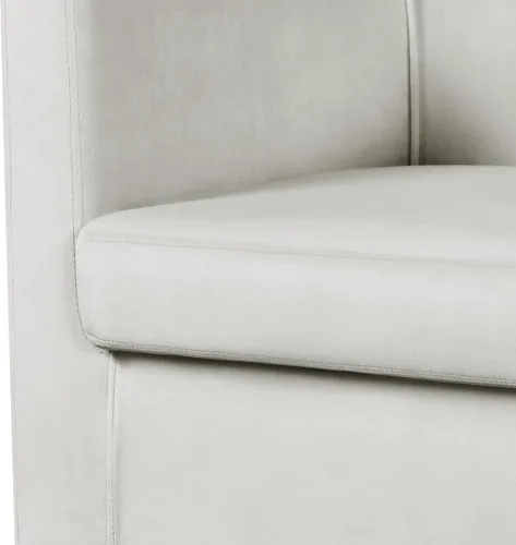Miniatura 8 de Topeakmart Elegant Style Club Accent - Silla de lectura tapizada de terciopelo para sala de estar, recepción, dormitorio, beige
