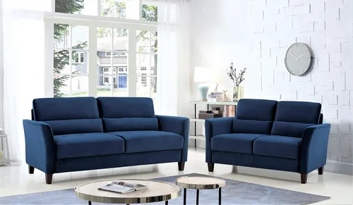 Miniatura 3 de Container Furniture Direct Stoughton - Sofá biplaza tapizado moderno de mediados de siglo con brazos inclinados para sala de estar, 57.88 pulgadas
