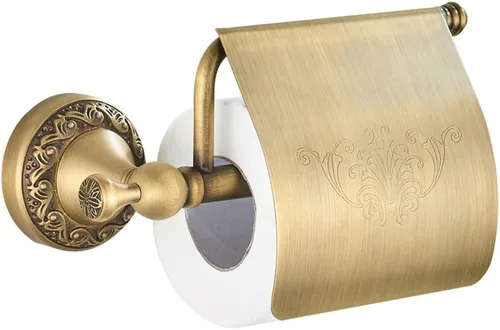 Miniatura 4 de WINCASE Accesorios de baño de latón antiguo, accesorios de baño ajustables retro, juego de barra de toalla de baño de latón de 24 pulgadas, 4 Juego