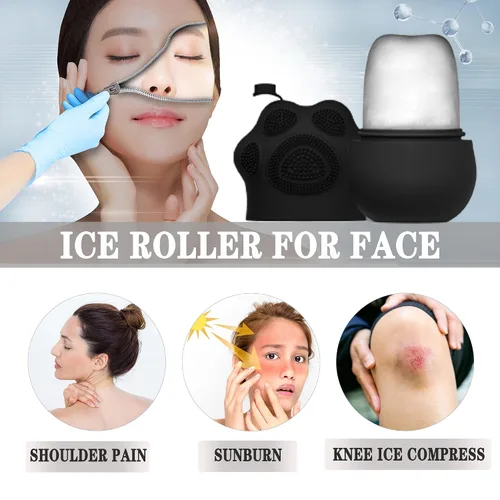 Miniatura 6 de Rodillo de hielo masajeador para mejorar el brillo, rodillo de hielo para ojos y cuello, acondicionamiento natural y cuidado de la piel, molde