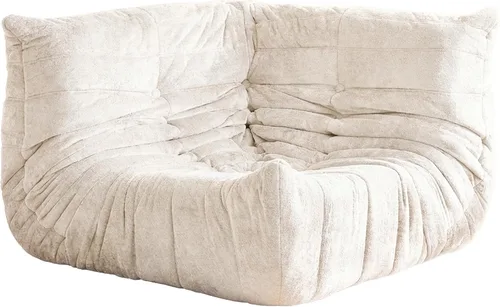 Miniatura 101 de Puf para adultos, silla puf grande, sillón con relleno de espuma viscoelástica para el hogar, apartamento o sala de juegos, gris afelpado Felpa gris