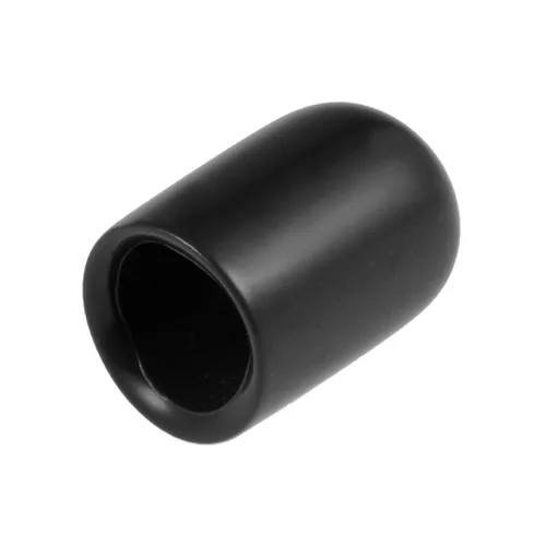 Miniatura 57 de uxcell 80 tapas de goma de 0.551 in de vinilo de identificación redonda tapa tapa de rosca de tornillo protectores negro