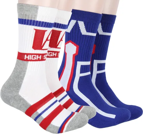 My Hero Academia Socks UA High Design - Paquete de 2 calcetines deportivos para adultos, Varios colores