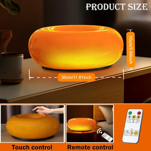 Miniatura 9 de Lámpara de dona blanca de diseño creativo, aplique de pared enchufable o lámpara de mesa Lámpara de ambiente de doble uso, moderna lámpara de pared