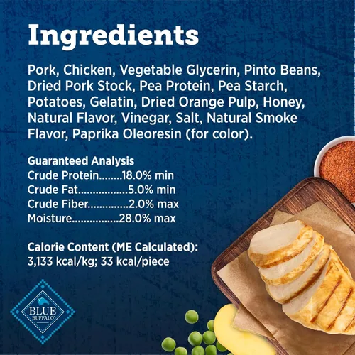 Miniatura 5 de Blue Buffalo True Chews - Golosinas para perros, hechas en los Estados Unidos con ingredientes naturales, receta de salchicha de cerdo y pollo