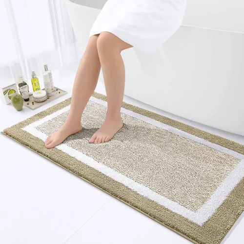 Miniatura 83 de OLANLY Alfombras de baño 24x16, tapete de baño de microfibra extra suave y absorbente, antideslizante, lavable a máquina, alfombra de baño esponjosa