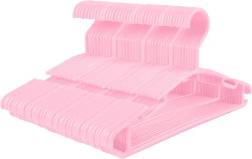 Miniatura 11 de GoodtoU Perchas de plástico para bebés, color gris, paquete de 60, resistentes y duraderas, ideales para ropa de niños