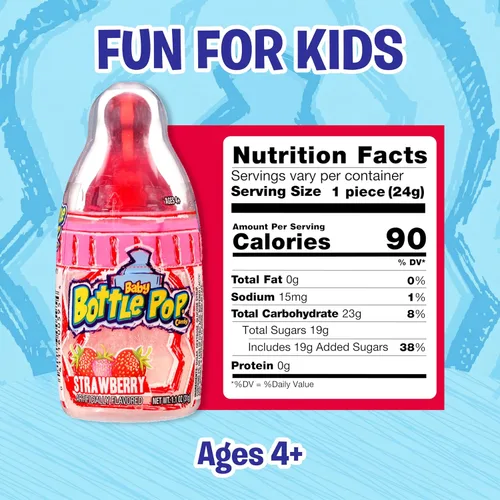 Miniatura 2 de Baby Bottle Pop - Piruletas con polvo de inmersión en sabores surtidos, 18 piezas, 1.1 onzas