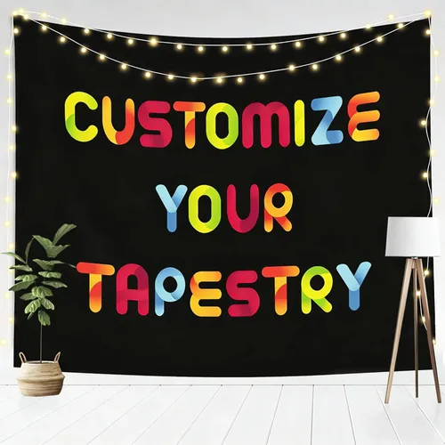 Miniatura 12 de Tapiz personalizado para cargar imágenes, diseño personalizado con foto/logotipo/texto, para colgar en la pared para bodas, festivales, cumpleaños