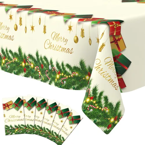 Miniatura 11 de Decoraciones para Fiestas de Fútbol, Paquete de 2 Manteles de Plástico para Fútbol (54x108 Pulgadas), Cubiertas de Manteles Rectangulares
